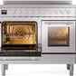 Ilve UPDI406WMPSS Professional Plus Ii 40 Inch Electric Freestanding Range In Stainless Steel With Trim