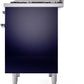 Ilve UPD40FNMPMBCLP Nostalgie Ii 40 Inch Dual Fuel Liquid Propane Freestanding Range In Blue With Chrome Trim