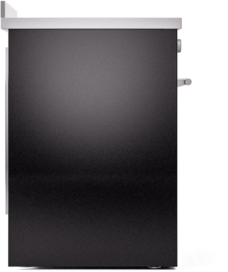 Ilve UPI304WMPBK Professional Plus Ii 30 Inch Electric Freestanding Range In Glossy Black With Trim