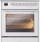 Ilve UP30WMPWH Professional Plus Ii 30 Inch Dual Fuel Natural Gas Freestanding Range In White With Trim