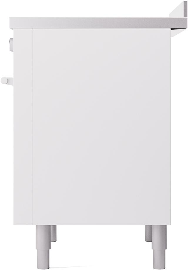 Ilve UPI366WMPWH Professional Plus Ii 36 Inch Electric Freestanding Range In White With Trim