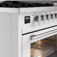 Ilve UP48FWMPWH Professional Plus Ii 48 Inch Dual Fuel Natural Gas Freestanding Range In White With Trim