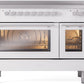 Ilve UPI486WMPWH Professional Plus Ii 48 Inch Electric Freestanding Range In White With Trim