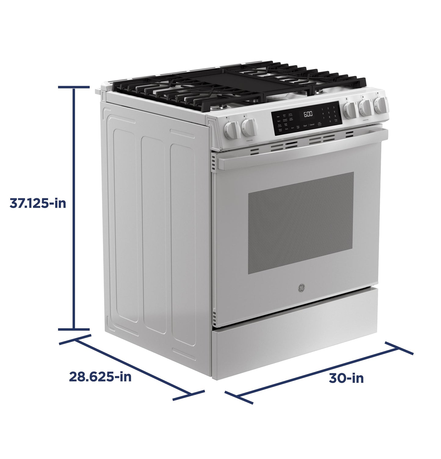 Ge Appliances GGS600AVWW Ge® 30" Slide-In Front-Control Convection Gas Range With No Preheat Air Fry And Easywash&#8482; Oven Tray