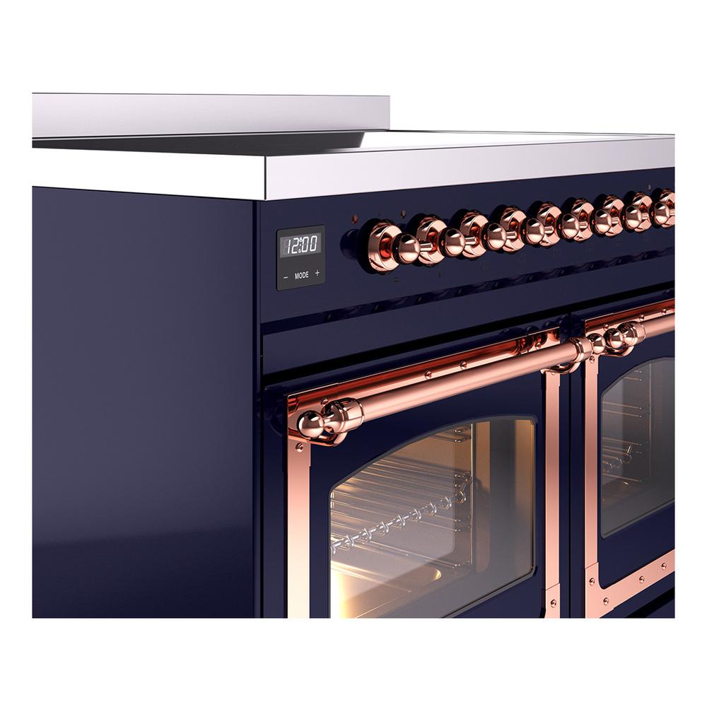 Ilve UNDI406NMPMBP Ilve Undi406Nmpmbp Nostalgie Ii Noblesse 40" Induction Range (Triple Glass Door, Midnight Blue, Copper)