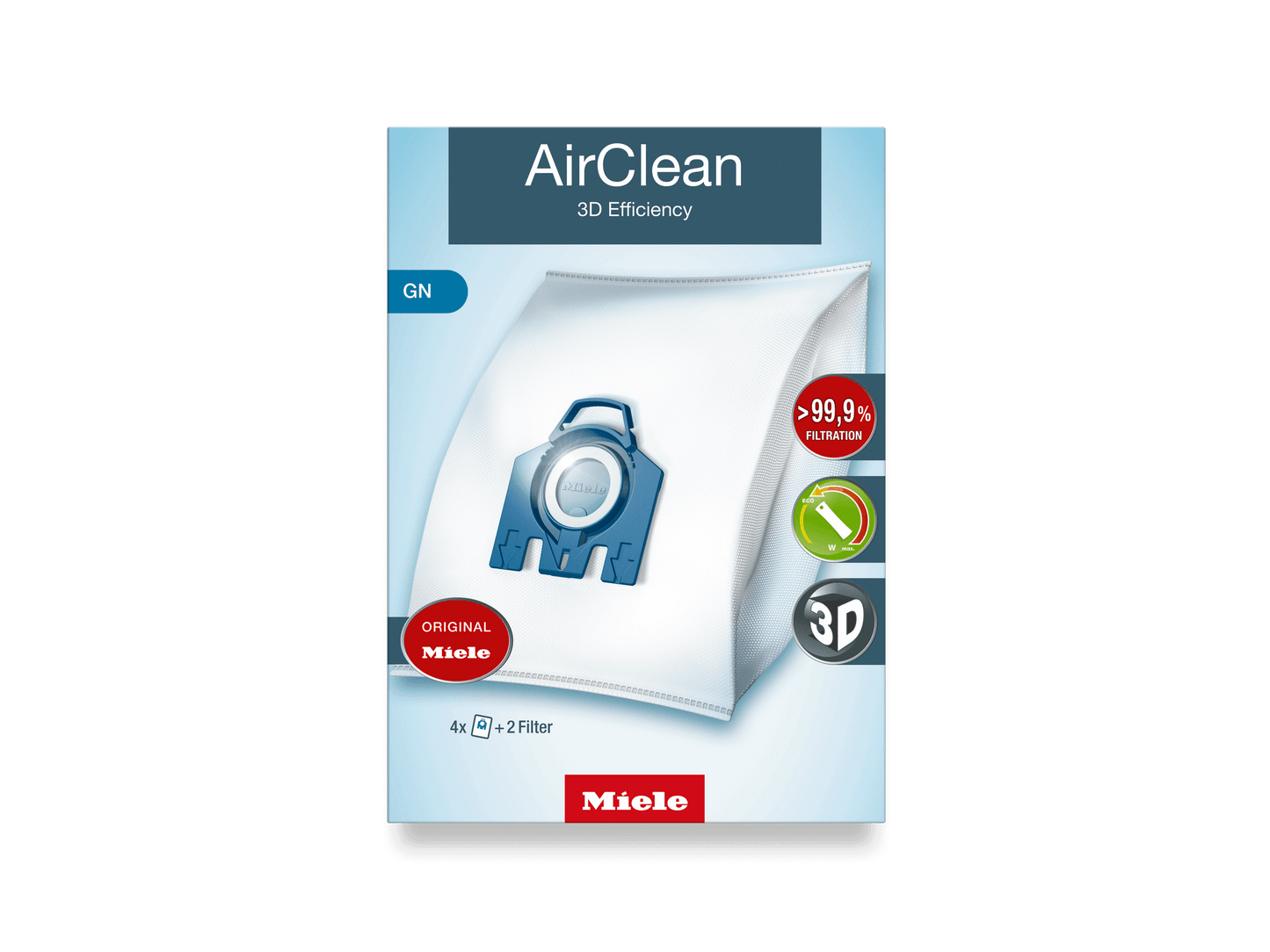 Miele GNAIRCLEAN3D Airclean 3D Efficiency Gn Dustbags - Ensures That Dust Picked Up Stays Inside The Machine.