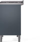 Ilve UPD40FNMPBGC Nostalgie Ii 40 Inch Dual Fuel Natural Gas Freestanding Range In Blue Grey With Chrome Trim