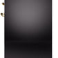 Ilve UP30NMPBKG Nostalgie Ii 30 Inch Dual Fuel Natural Gas Freestanding Range In Glossy Black With Brass Trim