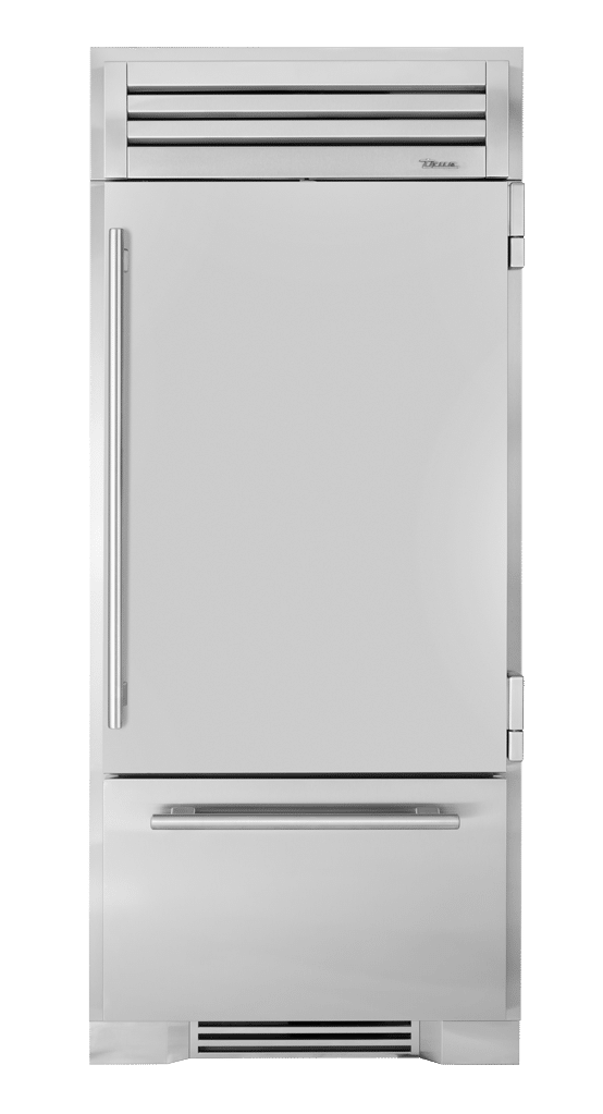 True Residential TR36RBFRSSA 36 Inch Solid Stainless Door Right Hinge Refrigerator With Bottom Freezer