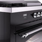 Ilve UP60FSNMPBKCLP Nostalgie Ii 60 Inch Dual Fuel Liquid Propane Freestanding Range In Glossy Black With Chrome Trim