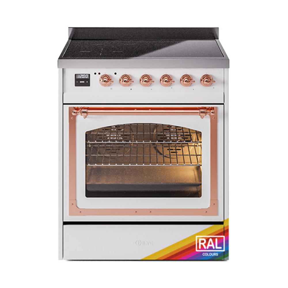 Ilve UNI304NMPRAP Ilve Uni304Nmprap Nostalgie Ii Noblesse 30" Induction Range (Triple Glass Door, Ral, Copper)