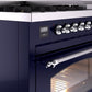 Ilve UP48FNMPMBCLP Nostalgie Ii 48 Inch Dual Fuel Liquid Propane Freestanding Range In Blue With Chrome Trim