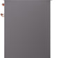 Ilve UPI304NMPMGP Nostalgie Ii 30 Inch Electric Freestanding Range In Matte Graphite With Copper Trim