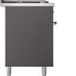 Ilve UP60FSNMPMGC Nostalgie Ii 60 Inch Dual Fuel Natural Gas Freestanding Range In Matte Graphite With Chrome Trim