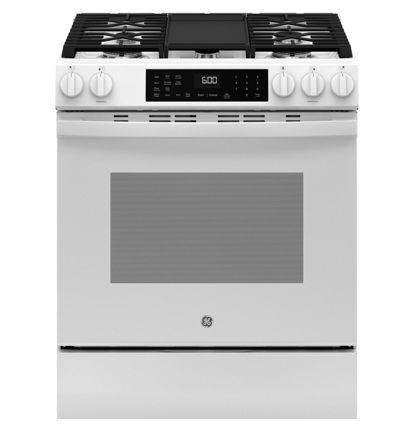 Ge Appliances GGS600AVWW Ge® 30" Slide-In Front-Control Convection Gas Range With No Preheat Air Fry And Easywash&#8482; Oven Tray