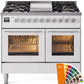 Ilve UPD40FWMPRA Professional Plus Ii 40 Inch Dual Fuel Natural Gas Freestanding Range In Ral Custom Color With Trim