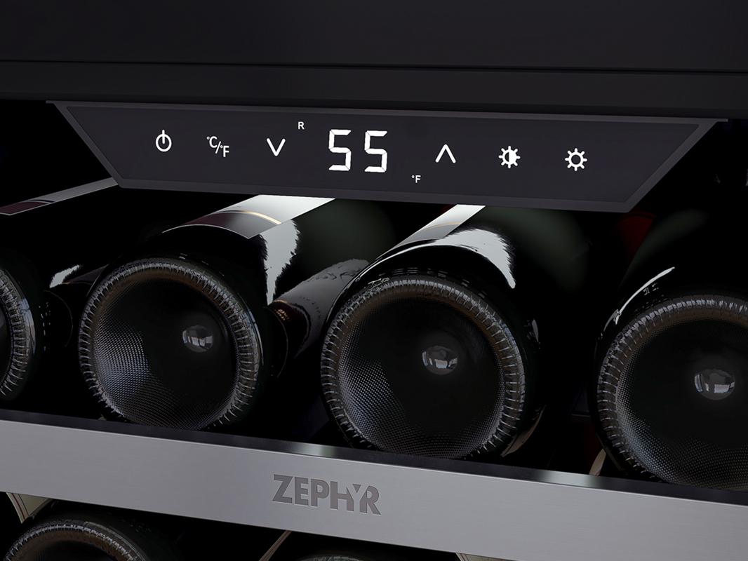 Zephyr PRW24F01CG 24" Full Size Single Zone Wine Cooler