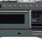 Ilve UM12FDNS3BGBLP Majestic Ii 48 Inch Dual Fuel Liquid Propane Freestanding Range In Blue Grey With Bronze Trim