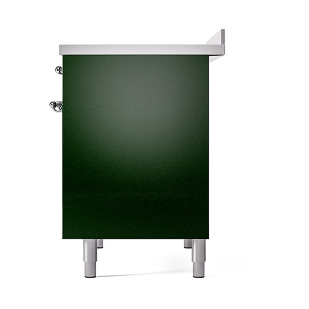 Ilve UNDI406QNMPEGC Ilve Undi406Qnmpegc Nostalgie Ii Noblesse 40" Induction Range (Solid Door, Emerald Green, Chrome)