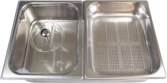 Ilve G00202 Stainless Steel Steam Cooker Basins