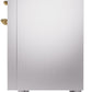 Ilve UP48FNMPSSGLP Nostalgie Ii 48 Inch Dual Fuel Liquid Propane Freestanding Range In Stainless Steel With Brass Trim