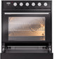 Ilve UPI304WMPBK Professional Plus Ii 30 Inch Electric Freestanding Range In Glossy Black With Trim