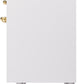 Ilve UPDI406NMPWHG Nostalgie Ii 40 Inch Electric Freestanding Range In White With Brass Trim