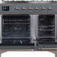 Ilve UMD10FDNS3BGBLP Majestic Ii 40 Inch Dual Fuel Liquid Propane Freestanding Range In Blue Grey With Bronze Trim