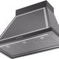 Ilve UANB36BKC Nostalgie 36 Inch Glossy Black Wall Mount Range Hood