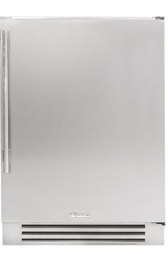 True Residential TUF24RSSC 24 Inch Solid Stainless Door Right Hinge Undercounter Freezer