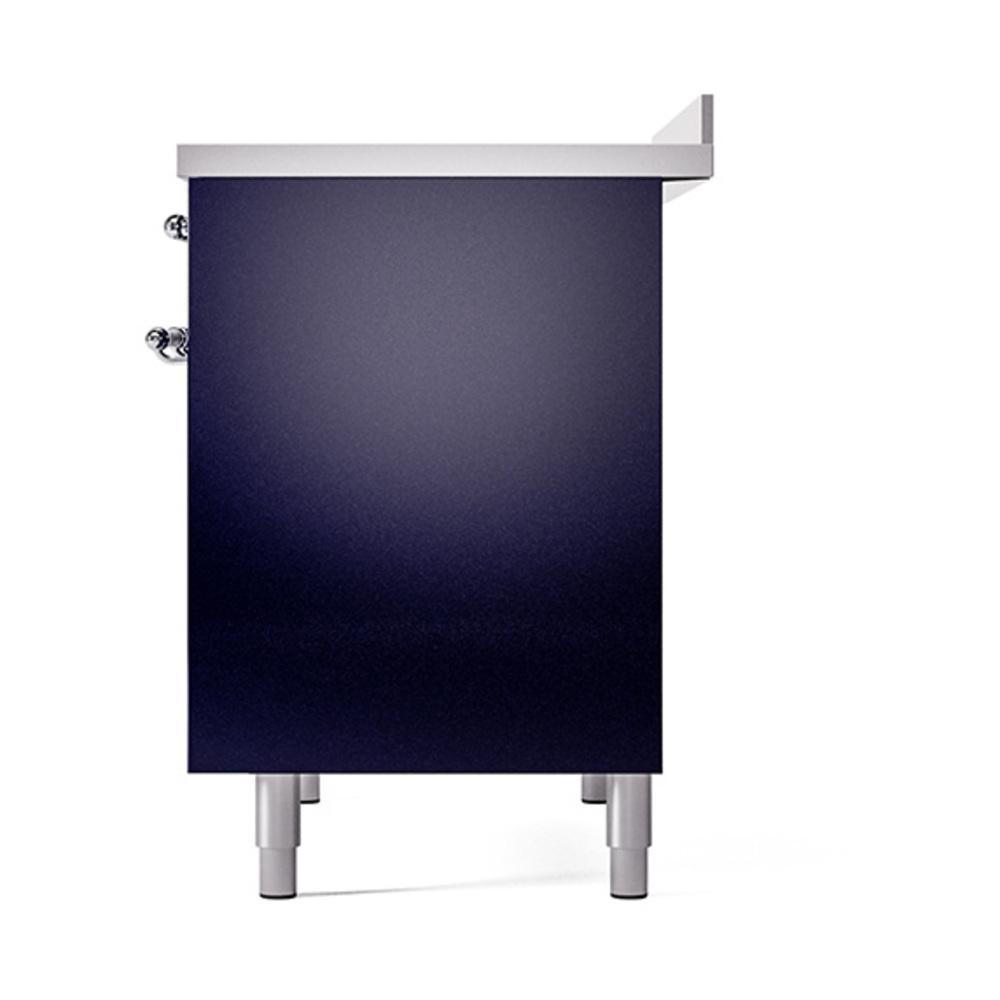 Ilve UNDI406QNMPMBC Ilve Undi406Qnmpmbc Nostalgie Ii Noblesse 40" Induction Range (Solid Door, Midnight Blue, Chrome)