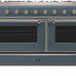 Ilve UM15FDNS3BGC Majestic Ii 60 Inch Dual Fuel Natural Gas Freestanding Range In Blue Grey With Chrome Trim