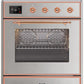 Ilve UMI30NE3SSP Majestic Ii 30 Inch Electric Freestanding Range In Stainless Steel With Copper Trim