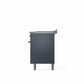 Ilve UP60FSNMPBGG Nostalgie Ii 60 Inch Dual Fuel Natural Gas Freestanding Range In Blue Grey With Brass Trim