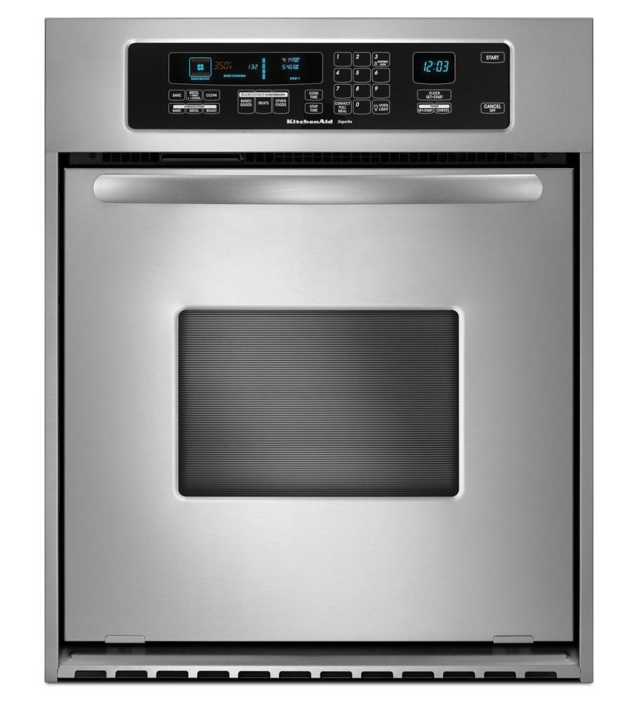 Kitchenaid KEBC147VBL Kitchenaid® 24-Inch Convection Single Wall Oven, Architect® Series Ii Handle - Black