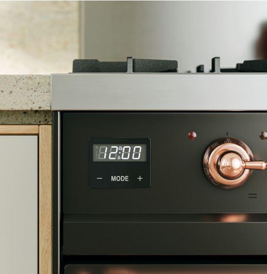 Ilve UP48FNMPMGP Nostalgie Ii 48 Inch Dual Fuel Natural Gas Freestanding Range In Matte Graphite With Copper Trim