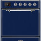 Ilve UM30DQNE3MBCLP Majestic Ii 30 Inch Dual Fuel Liquid Propane Freestanding Range In Blue With Chrome Trim