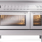 Ilve UPI486WMPSS Professional Plus Ii 48 Inch Electric Freestanding Range In Stainless Steel With Trim