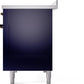 Ilve UPI486NMPMBB Nostalgie Ii 48 Inch Electric Freestanding Range In Blue With Bronze Trim