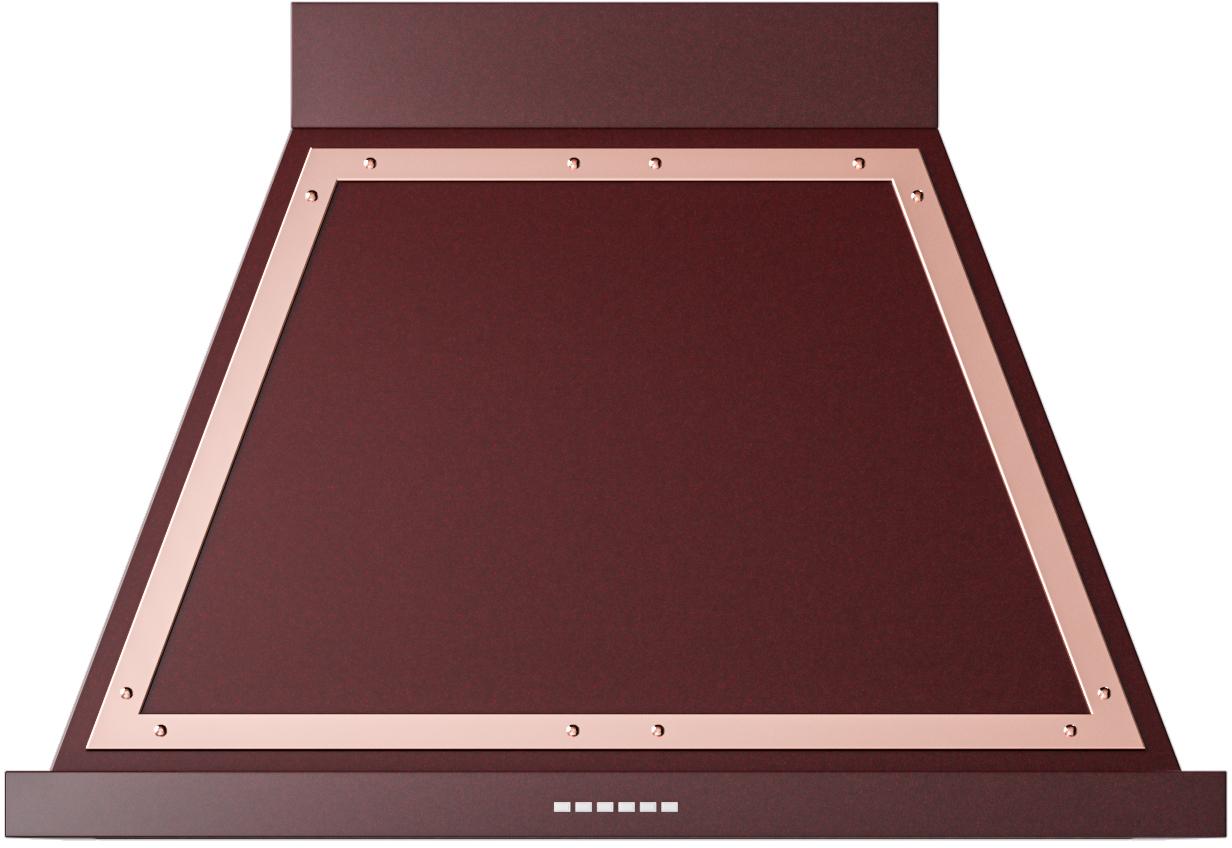 Ilve UANB36BUP Ilve Uanb36Bup Nostalgie 36" Hood In Burgundy With Copper Trim