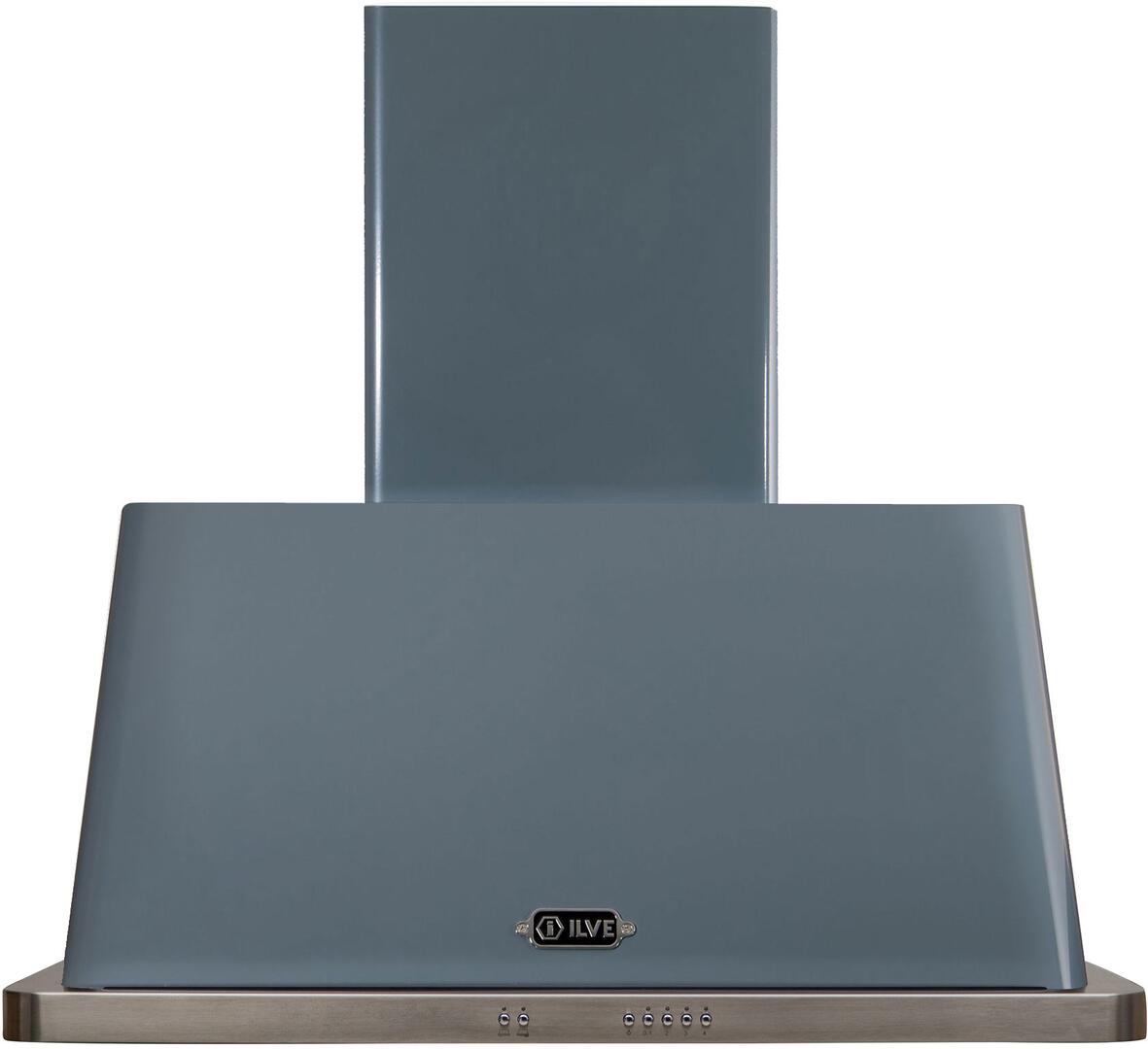 Ilve UAM90BG Majestic 36 Inch Blue Grey Wall Mount Range Hood