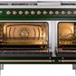 Ilve UP48FNMPEGP Nostalgie Ii 48 Inch Dual Fuel Natural Gas Freestanding Range In Emerald Green With Copper Trim