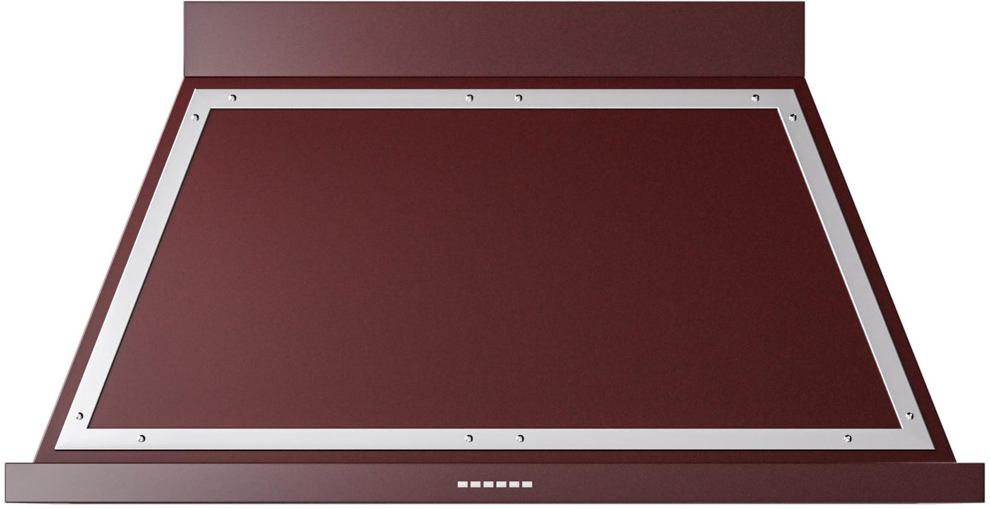 Ilve UANB48BUC Ilve Uanb48Buc Nostalgie 48" Hood In Burgundy With Chrome Trim