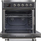 Ilve UMI30NE3MGC Majestic Ii 30 Inch Electric Freestanding Range In Matte Graphite With Chrome Trim