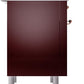 Ilve UP36FNMPBUP Nostalgie Ii 36 Inch Dual Fuel Natural Gas Freestanding Range In Burgundy With Copper Trim