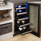 True Residential TWC15LOGC 15 Inch Single Zone Overlay Glass Door Left Hinge Undercounter Wine Cabinet