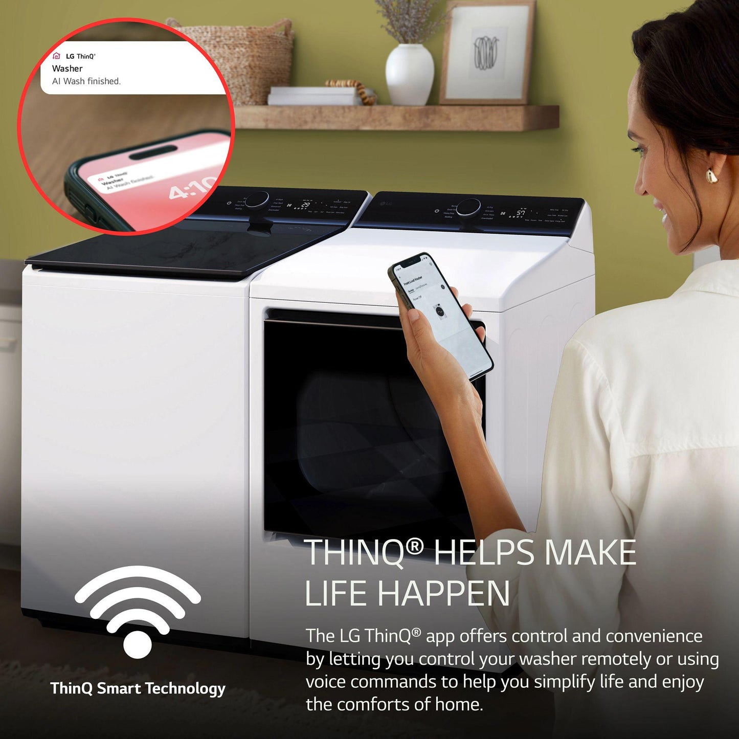 Lg WT8400CW 5.5 Cu. Ft. Mega Capacity Smart Top Load Washer With Easyunload&#8482; & Ai Sensing