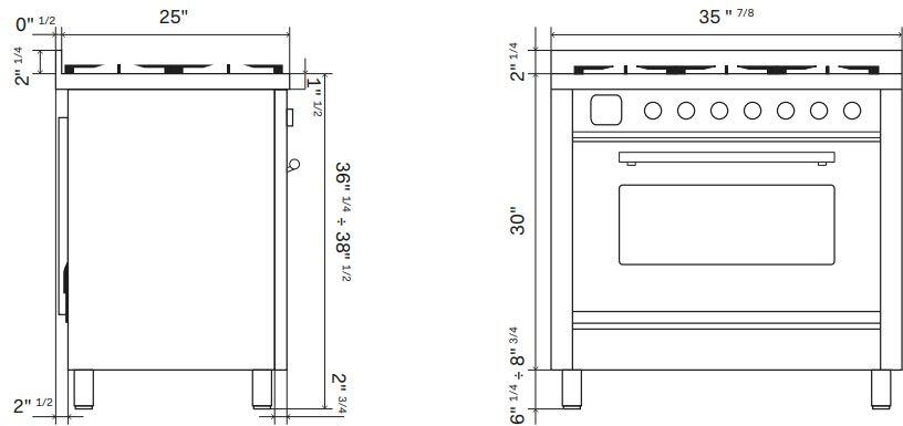 Ilve UP36FNMPAWB Nostalgie Ii 36 Inch Dual Fuel Natural Gas Freestanding Range In Antique White With Bronze Trim