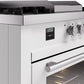 Ilve UP60FSWMPWHLP Professional Plus Ii 60 Inch Dual Fuel Liquid Propane Freestanding Range In White With Trim