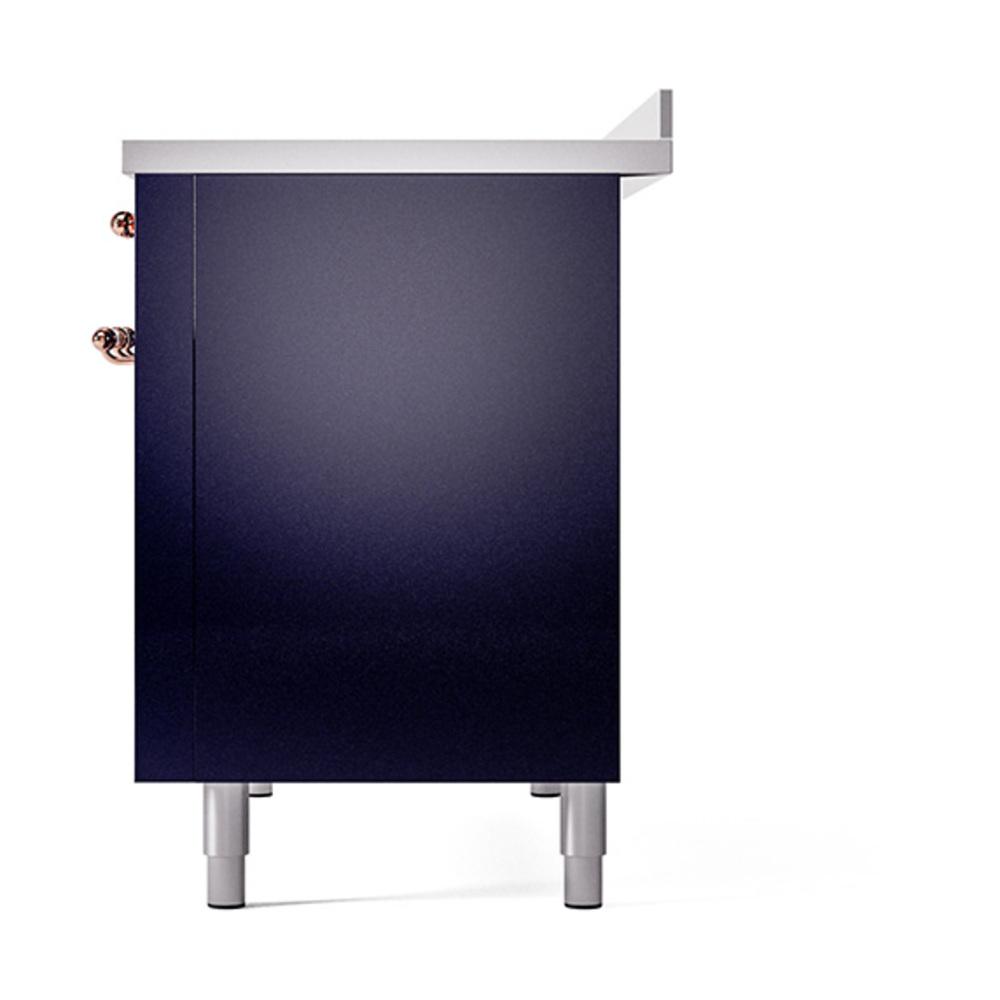 Ilve UNI486QNMPMBP Ilve Uni486Qnmpmbp Nostalgie Ii Noblesse 48" Induction Range (Solid Door, Midnight Blue, Copper)